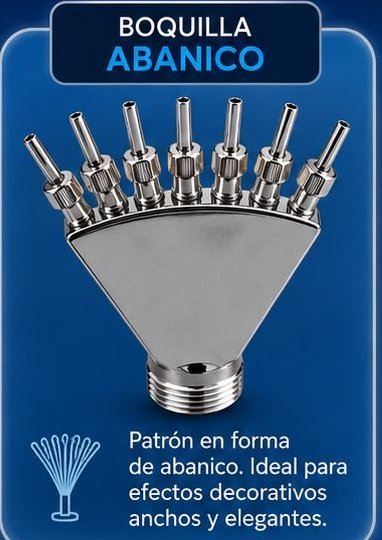 Boquilla para fuente — Abanico