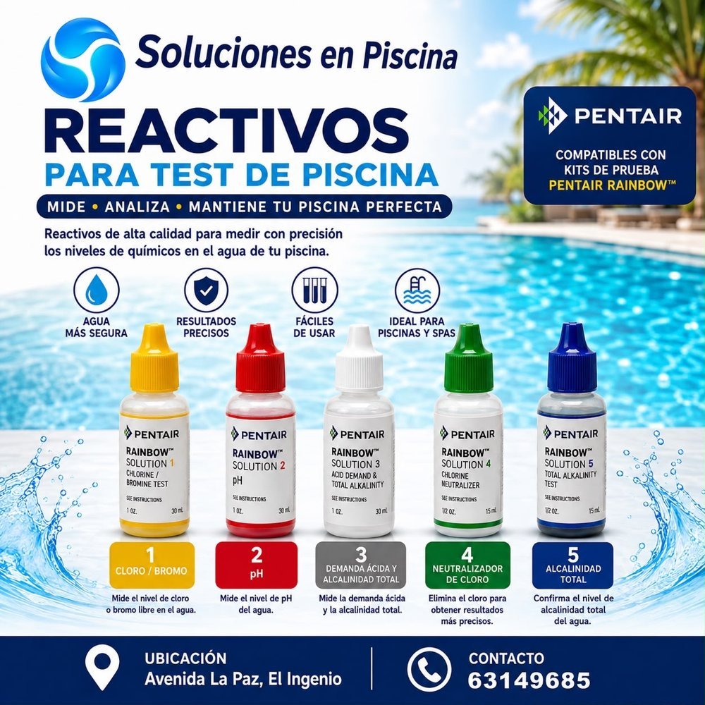 Reactivos Pentair Rainbow — Solutions 1 a 5