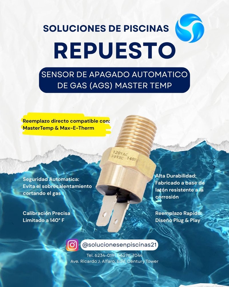 Sensor de apagado automático de gas (AGS) MasterTemp