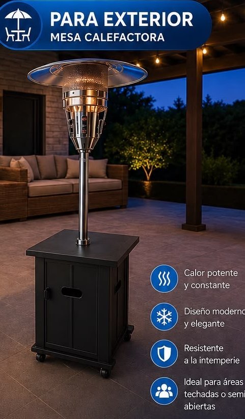 Calefactor de exterior tipo torre
